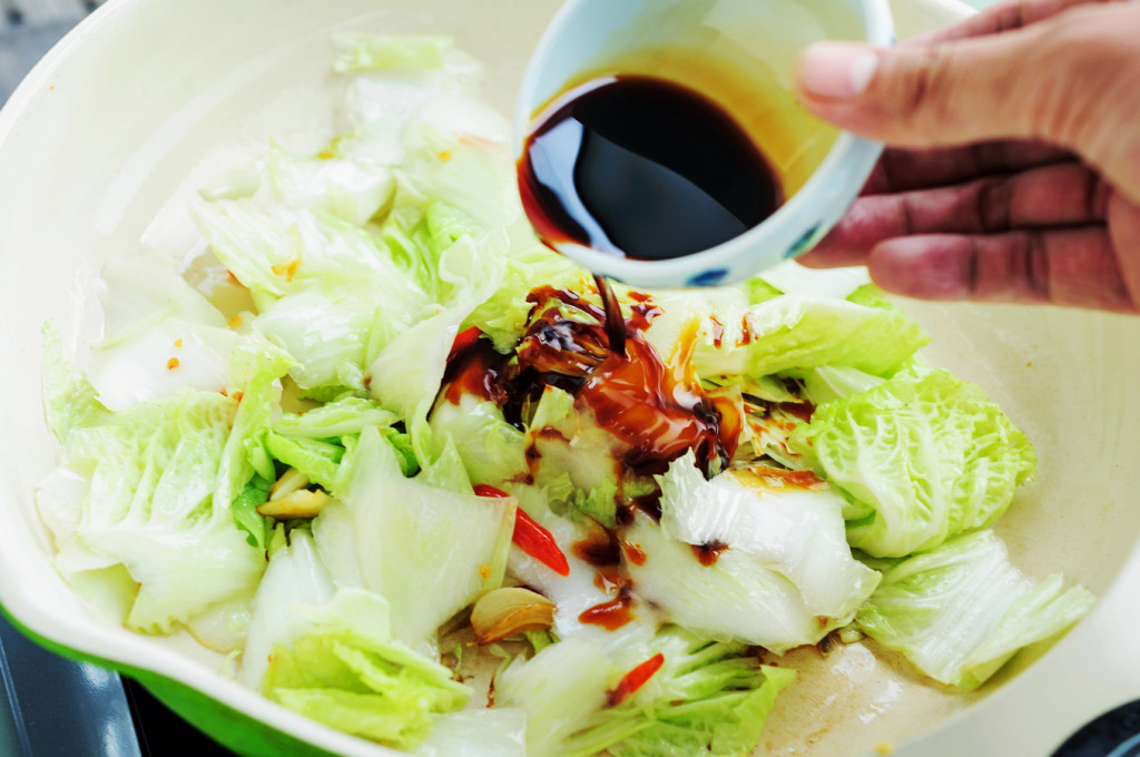 豉油炒白菜步骤6