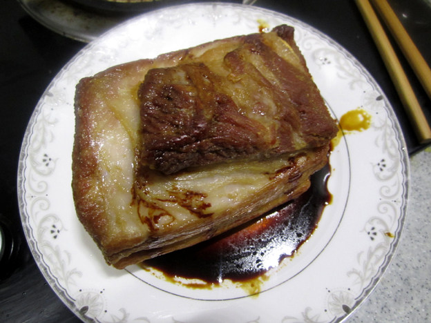 扣肉蒸咸菜步骤5