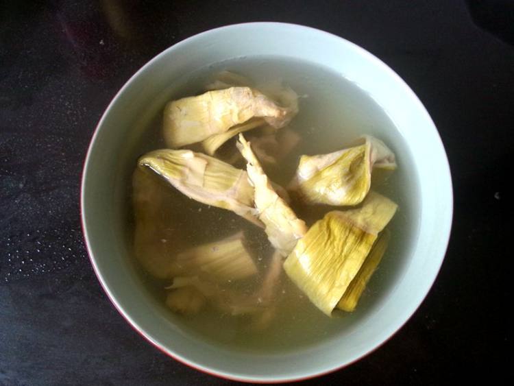 石笋干炒毛豆子步骤2