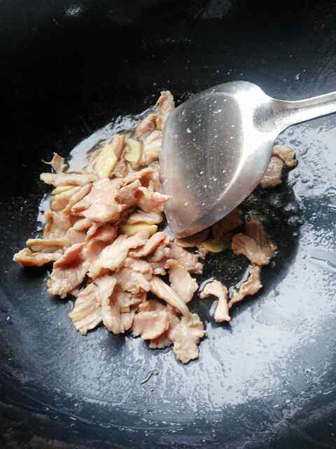 刀豆滑肉片步骤3