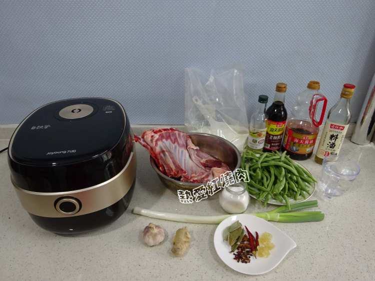 羊排扁豆粘卷子步骤1