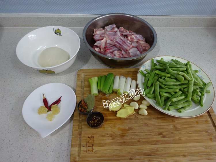 羊排扁豆粘卷子步骤3