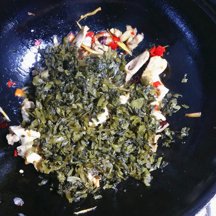 雪菜泡椒炒牛黄喉步骤13