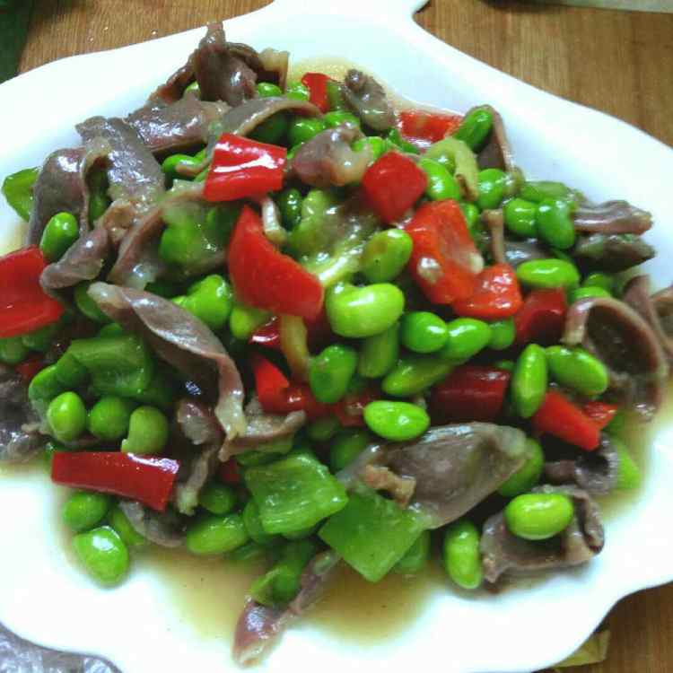 毛豆炒鸭胗步骤10