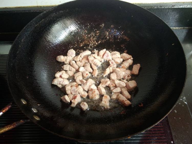 腰肉炒三丁步骤5