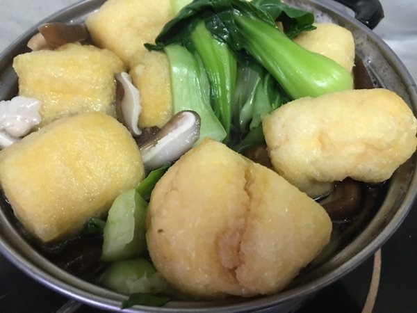 香菇豆泡青菜煲步骤5