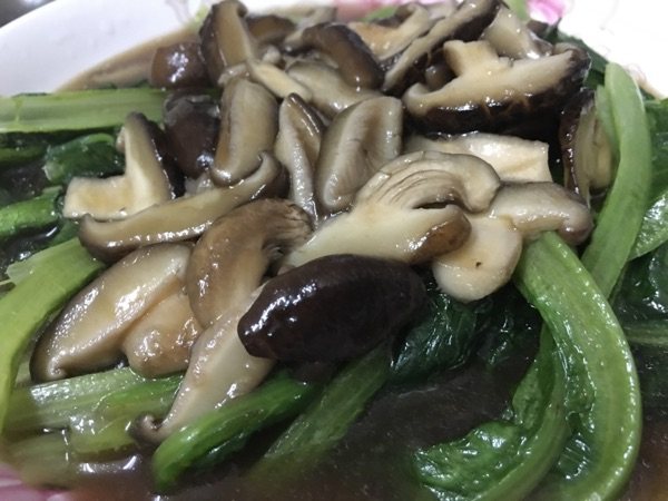 蚝油香菇扒油麦菜步骤8