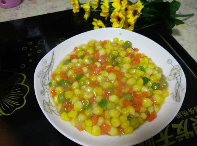 胡萝卜炒玉米步骤6