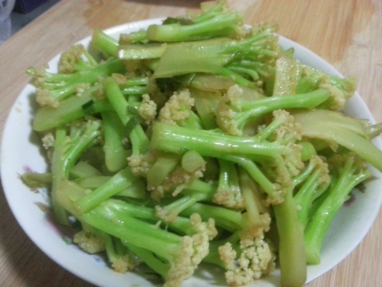 炒花菜步骤7