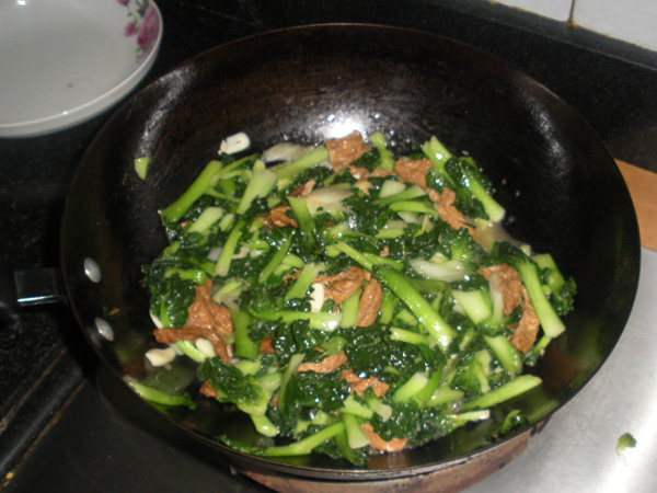 菊花菜炒豆制品步骤13