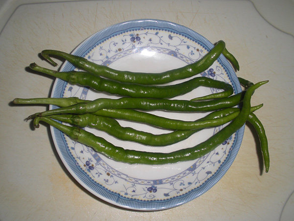 杭椒烧圆豆角步骤2