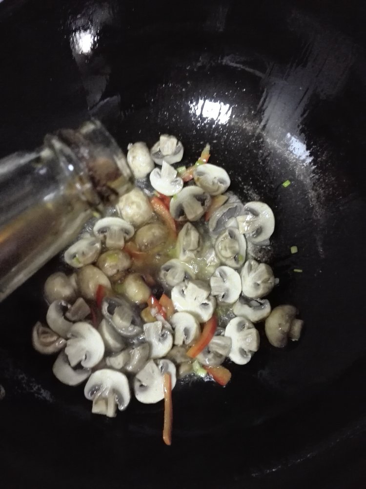 白蘑菇扒油菜步骤11