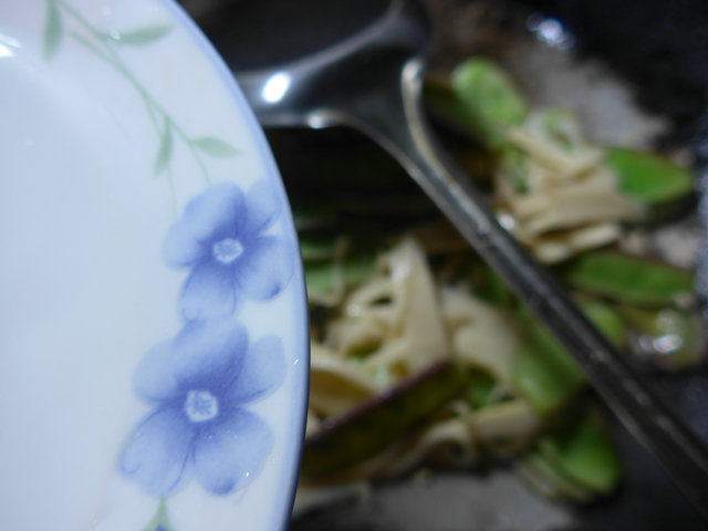 水笋炒扁豆步骤4