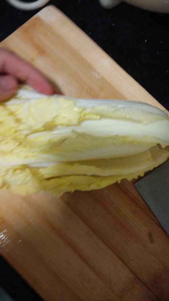 白菜炒通心菜步骤2