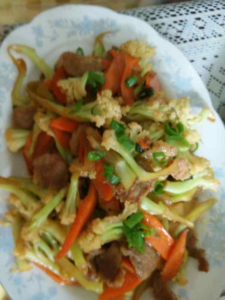 干煸有机花菜步骤5