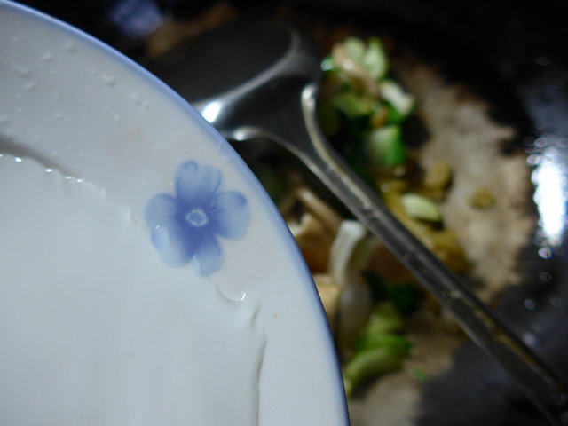 榨菜丝猪肚菇炒青菜步骤6