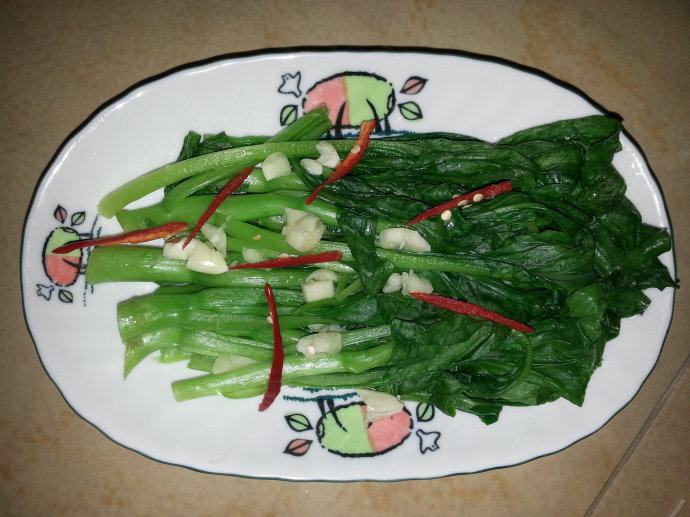 油泼油菜心步骤5