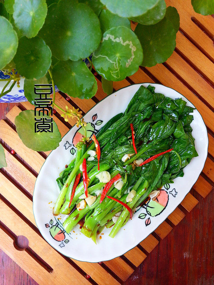 油泼油菜心步骤7