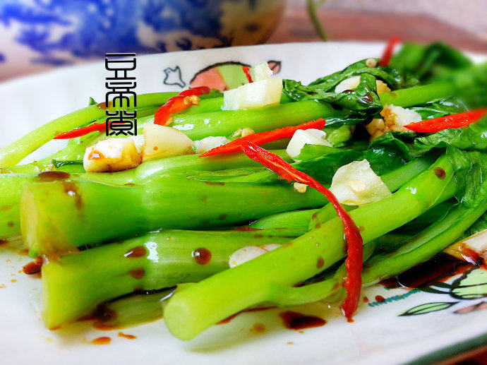 油泼油菜心步骤6