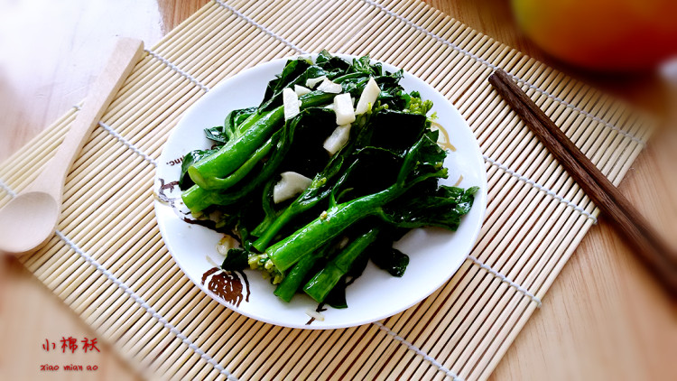 老鸭汤炒广东菜心步骤7