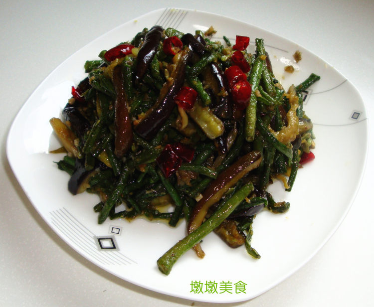 豇豆角炒茄子步骤13