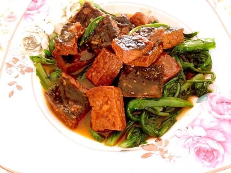 素鳗鱼烧油麦菜步骤7