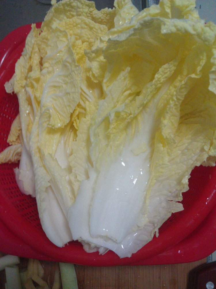 白菜炖豆腐步骤1
