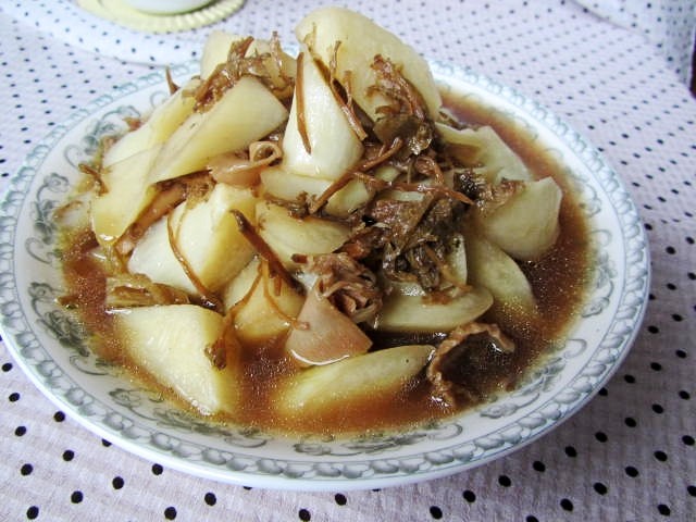 明油笋干菜煮茭白步骤11