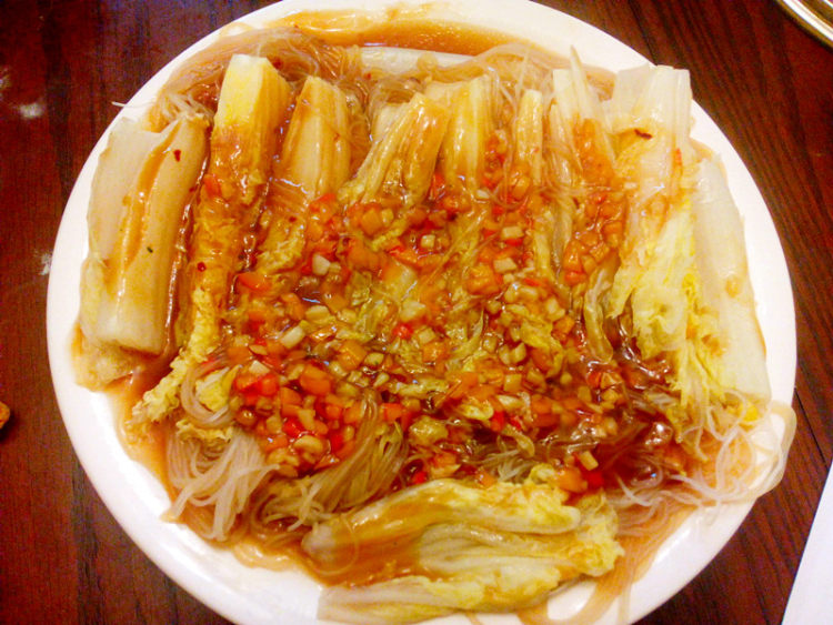 娃娃菜蒸粉丝步骤14