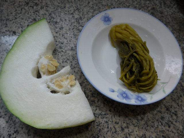 雪菜冬瓜汤步骤1