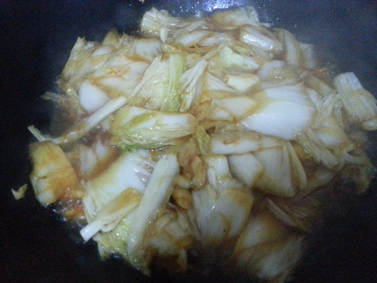 家常炒白菜步骤6