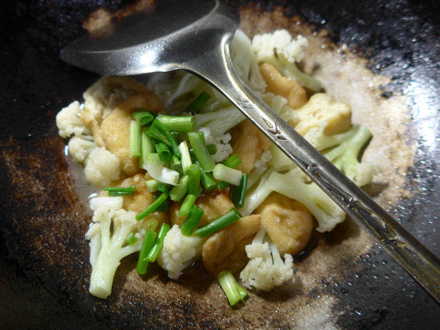 油豆腐炒花菜步骤10