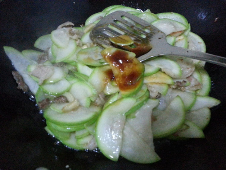 肉片炒瓠瓜步骤6