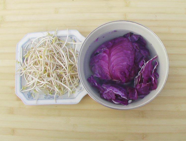银芽紫甘蓝步骤1