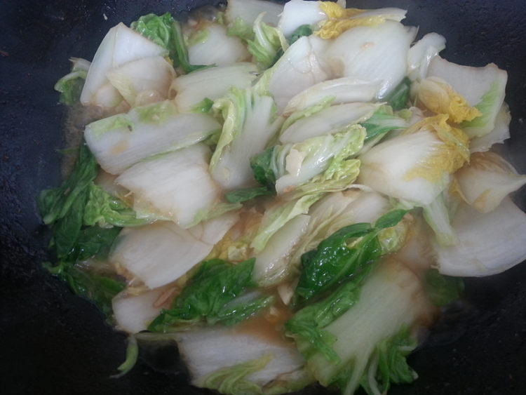蚝油玉白菜步骤5