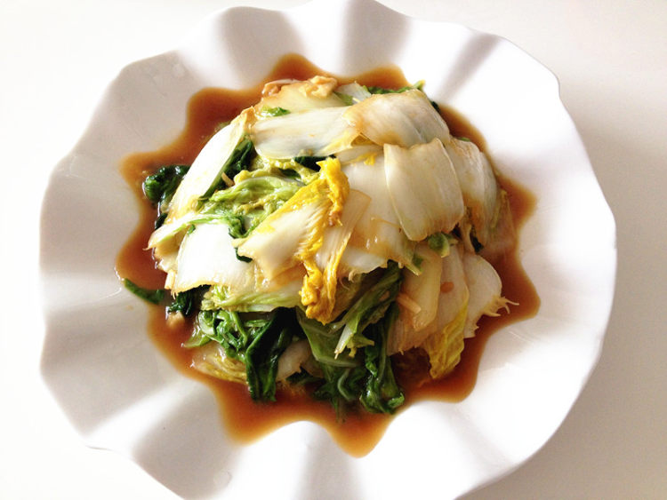 蚝油玉白菜步骤6