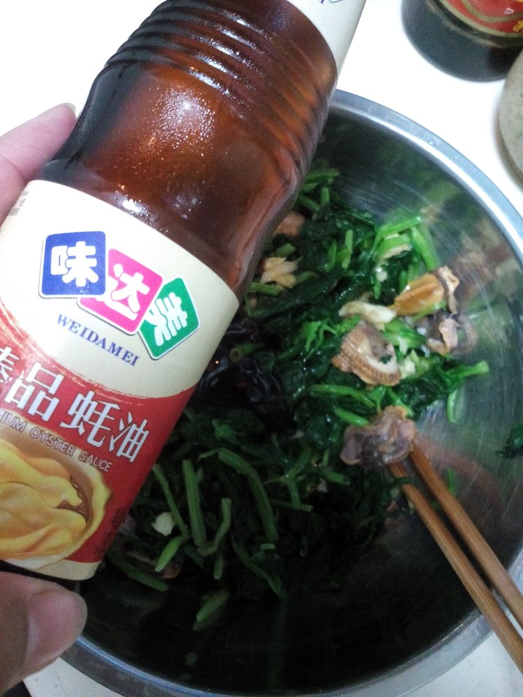 菠菜拌毛蛤蜊步骤9