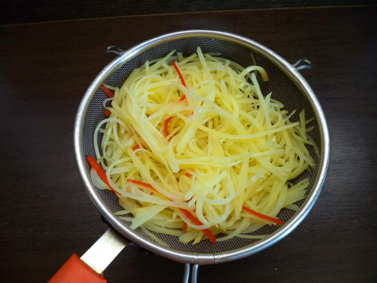 凉拌土豆丝#多效护理步骤4