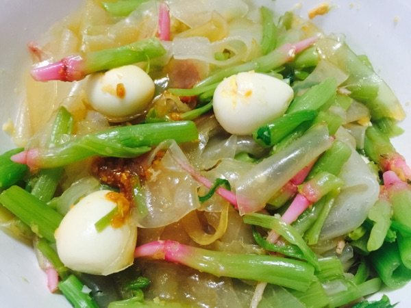 凉拌菠菜根粉皮步骤9