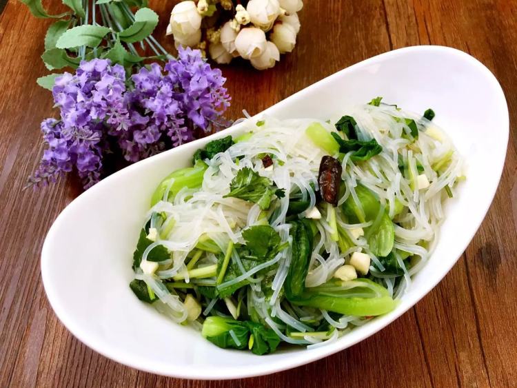 椒油粉丝油菜步骤5
