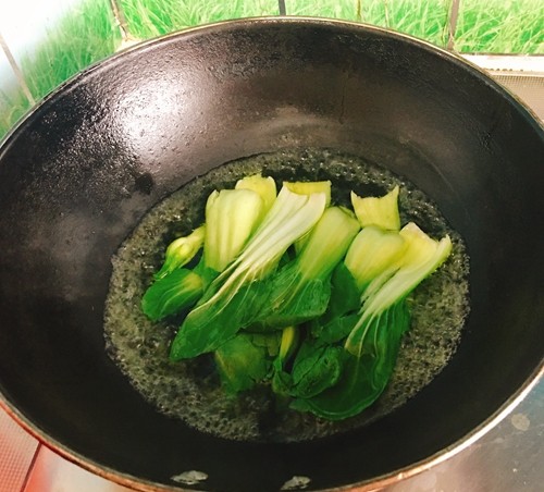 花生豆干拌油菜步骤2