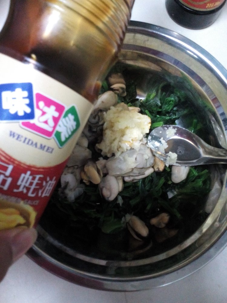 菠菜拌海虹步骤5
