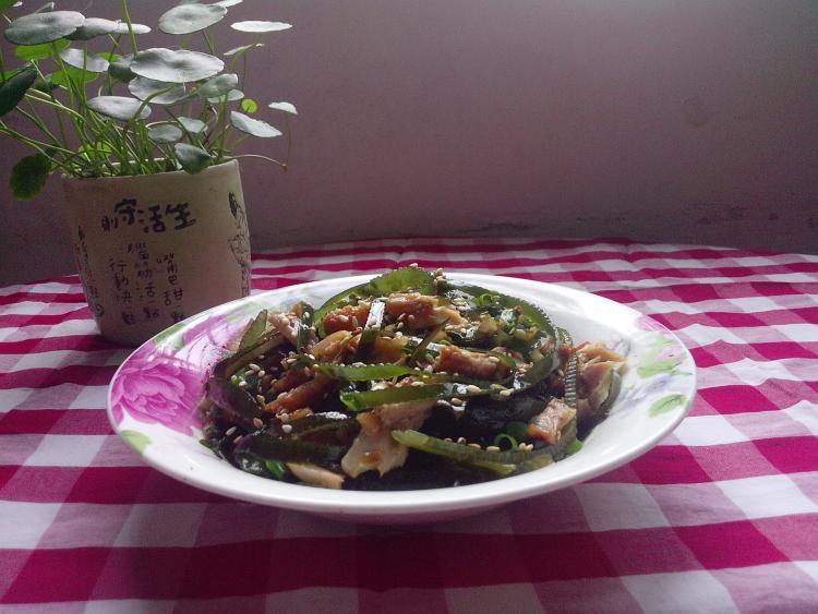 鸡腿肉拌海带丝步骤11