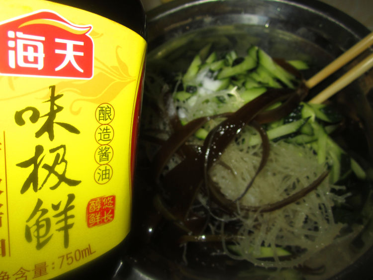龙须黄瓜拌海带步骤7