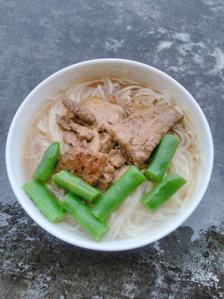猪肝肉丝面步骤11