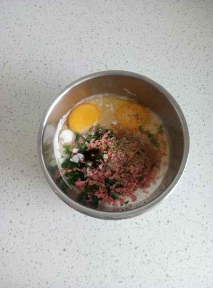 鸡蛋火腿饼步骤3