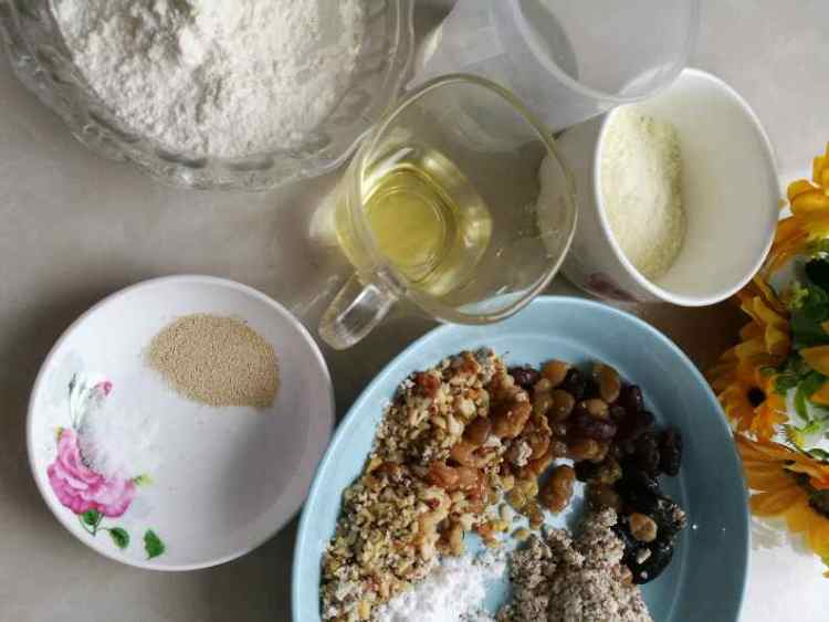 坚果蜜豆饼步骤1