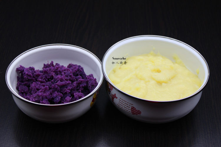 土豆紫薯丸子步骤2