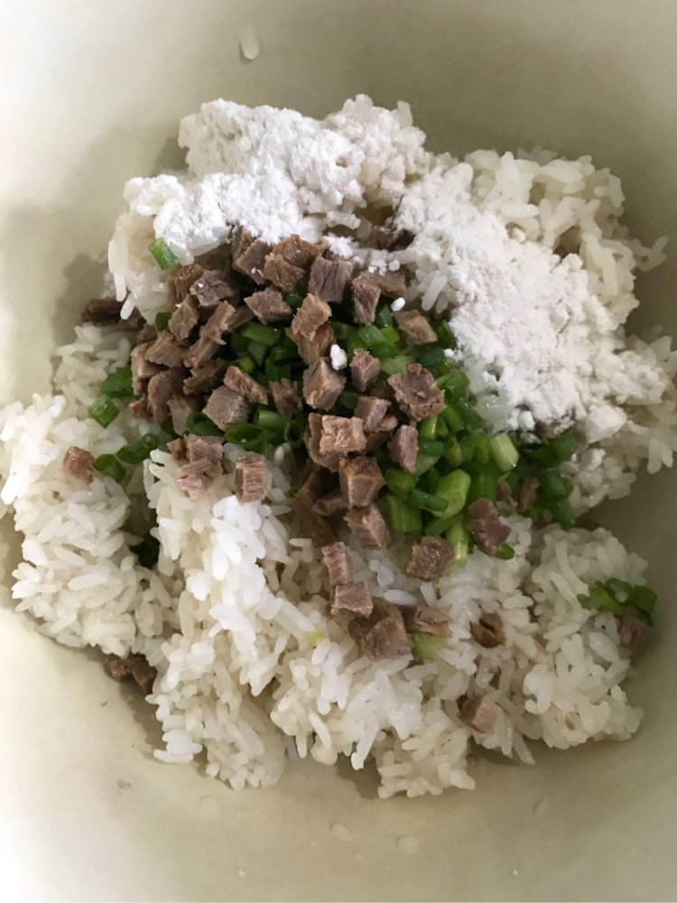 葱香米煎饼步骤3