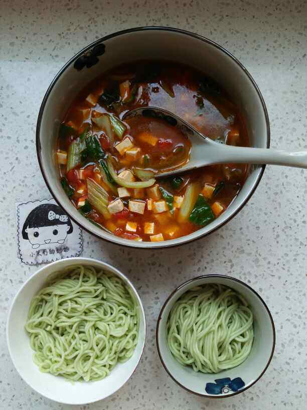 菠菜汤面步骤11